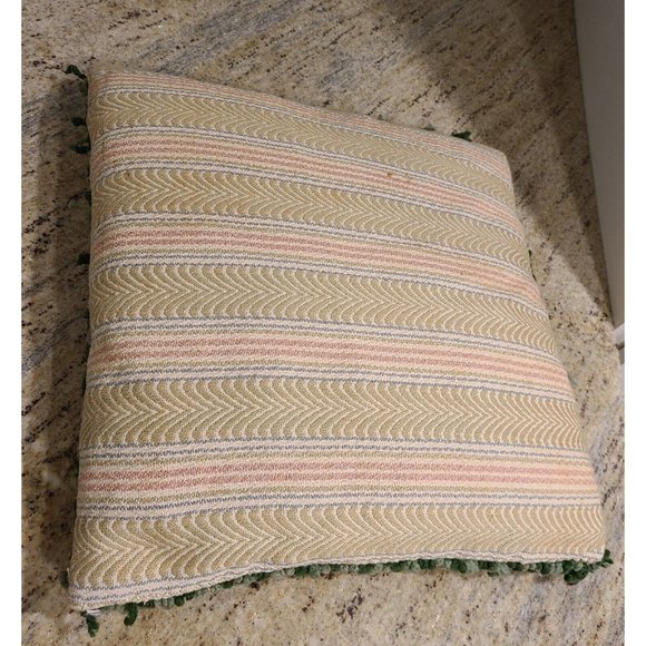 Vintage Wool Hook Handmade Floral Victorian Pillow 17x15" Red Pink Blue Green - Picture 9 of 12